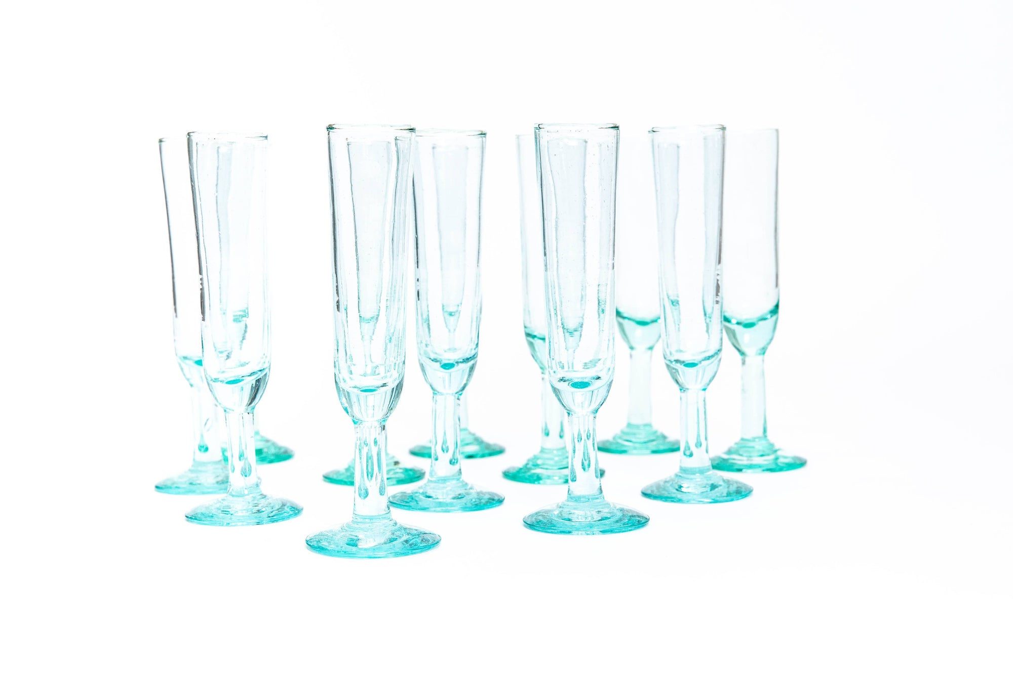 Handblown Champagne Flute Glass