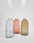 Tall Siena Handblown Hammered Bud Vase: Blush