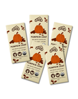 Mini Pumpkin Loaf boxes set with angled fronts and pumpkin graphic, SLED label