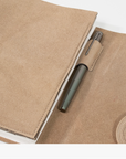 Suede Leather Journal w/ Organic Cotton Paper: Taupe