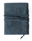 Suede Journal W/ Organic Cotton Paper Large: Blue Grey