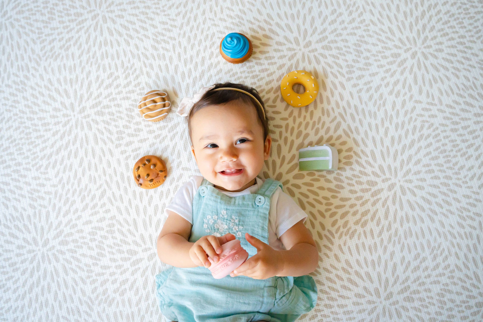 Donut Natural Rubber Teether and Rattle