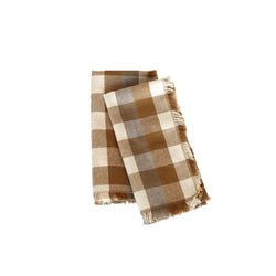 Yellow Check Napkins - Set of four