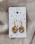 Artist Messy Paint Palette Earrings: Dark Brown