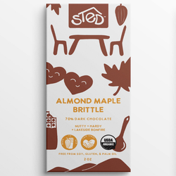 Almond Maple Brittle Chocolate Bar