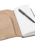 Suede Journal W/ Organic Cotton Paper Small: Taupe