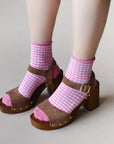 Picnic Mid Crew Socks: Oatmeal Brown