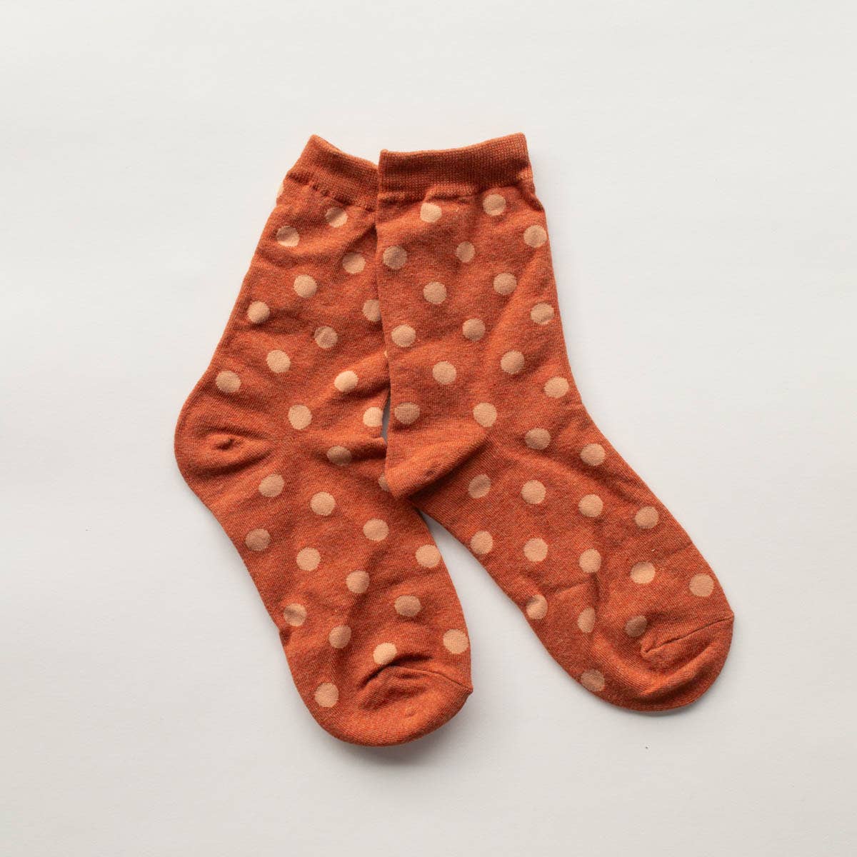Polka Dots Casual Socks: Mauve