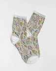 Midnight Wildflower Socks: Sage