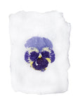 real pansy imprint folded card
